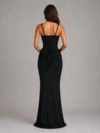 Bodycon Draped Corset Maxi Dress