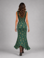Boho Floral Side Slit Maxi Dress