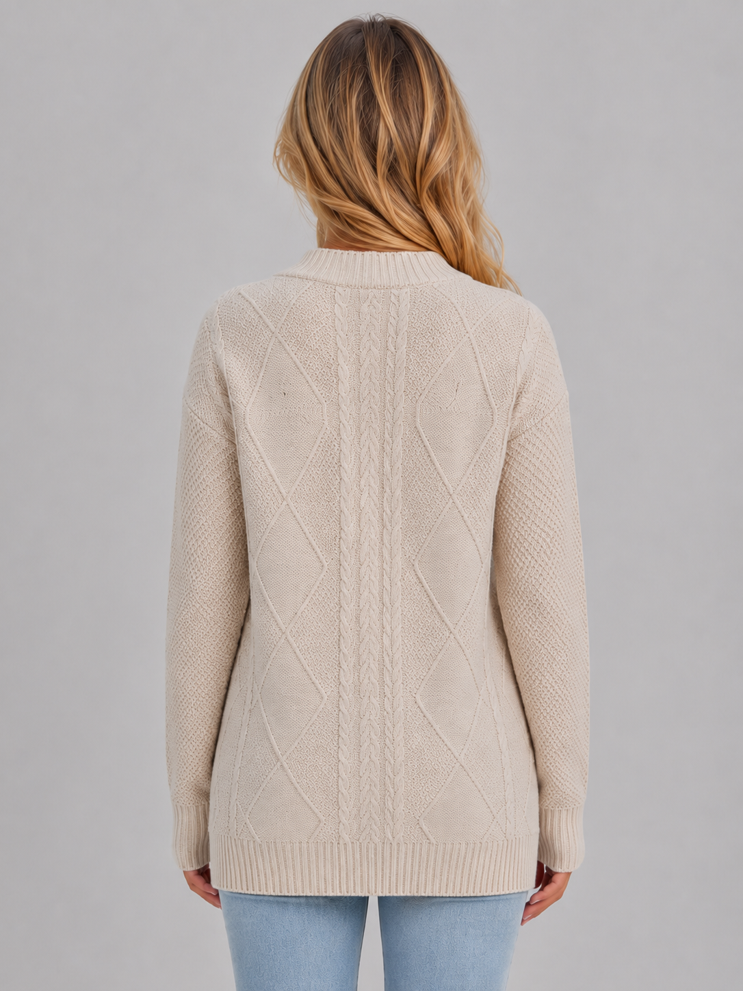 Cable Knit Button Cardigan – Soft V-Neck Knitted Style