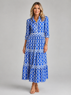 Chain Print Midi Dress