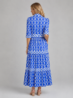 Chain Print Midi Dress