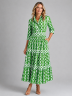 Chain Print Midi Dress