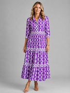 Chain Print Midi Dress