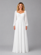 Chiffon Long Sleeve Maxi Dress