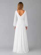 Chiffon Long Sleeve Maxi Dress