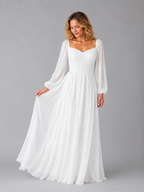 Chiffon Long Sleeve Maxi Dress