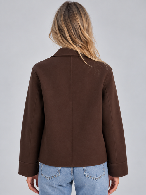 Collared Overshirt Jacket – Button Up Style with Patch Pockets