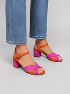 Colour Block Heeled Sandals