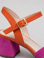 Colour Block Heeled Sandals