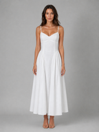 Corset Full Skirt Midi Dress
