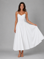 Corset Full Skirt Midi Dress