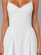 Corset Full Skirt Midi Dress