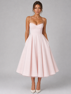 Corset Full Skirt Midi Dress