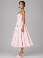 Corset Full Skirt Midi Dress