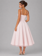 Corset Full Skirt Midi Dress