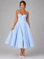 Corset Full Skirt Midi Dress