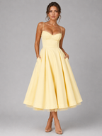 Corset Full Skirt Midi Dress