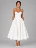 Corset Full Skirt Midi Dress