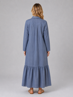 Tiered Maxi Shirt Dress