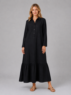 Tiered Maxi Shirt Dress