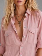 Linen Look Maxi Dress