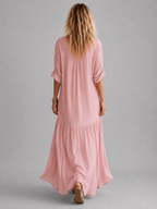 Linen Look Maxi Dress