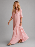Linen Look Maxi Dress
