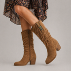 Cowboy Fringe Mid-Calf Boots