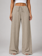 Crinkle Wide Leg Trousers