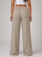 Crinkle Wide Leg Trousers
