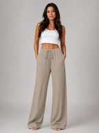 Crinkle Wide Leg Trousers