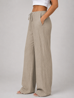 Crinkle Wide Leg Trousers