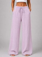 Crinkle Wide Leg Trousers