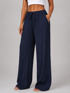 Crinkle Wide Leg Trousers