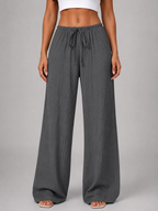 Crinkle Wide Leg Trousers
