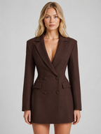 Double-Breasted Blazer Dress
