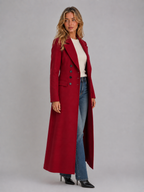 Double Breasted Long Coat – Tailored Maxi Overcoat