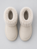 Faux Fur Ankle Boots – Warm Fleece Lined Winter Shoes