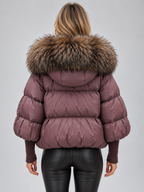 Faux Fur Hooded Puffer Jacket – Oversized Padded Winter Coat