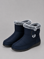 Faux Fur Lined Snow Boots – Warm Winter Ankle Boots