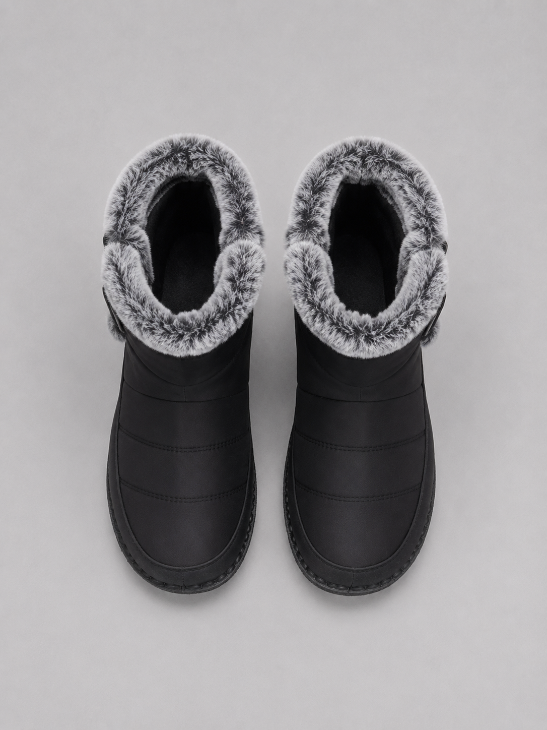 Faux Fur Lined Snow Boots – Warm Winter Ankle Boots
