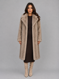 Faux Fur Long Coat – Oversized Plush Winter Jacket