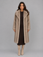 Faux Fur Long Coat – Oversized Plush Winter Jacket
