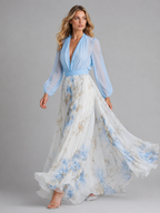 Floral Chiffon Maxi Dress
