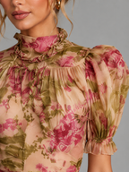 Floral Chiffon Maxi Dress