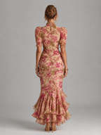 Floral Chiffon Maxi Dress