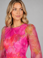 Floral Chiffon Midi Dress