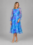 Floral Chiffon Midi Dress