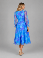 Floral Chiffon Midi Dress
