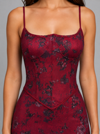 Floral Corset Maxi Dress